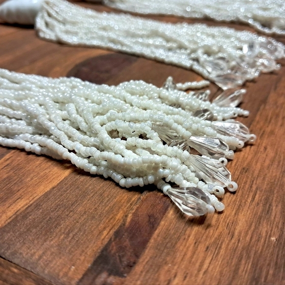 Source Unknown Other - Set Of 5 Hand Beaded Fringe Tassels